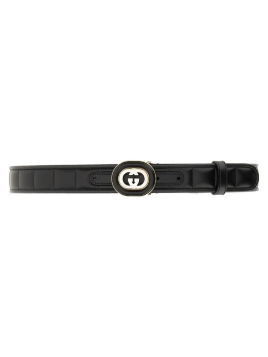  구찌 인터로킹 G 버클 벨트 748894 AAB9R1000 Black