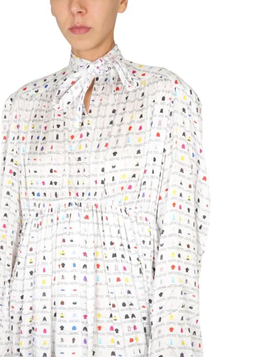 발렌시아가 미디 원피스 680795 TLL119000 White - BALENCIAGA