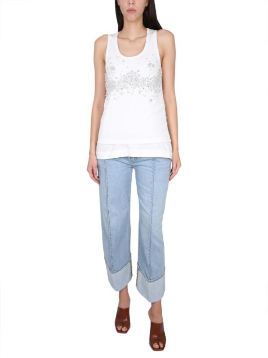  보테가베네타 민소매 티셔츠 746703 V31F09071 White - BOTTEGA VENETA