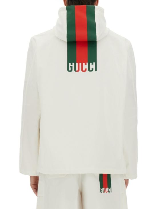  구찌 립스톱 코튼 윈드브레이커 804962 ZAIAK9174 White - GUCCI