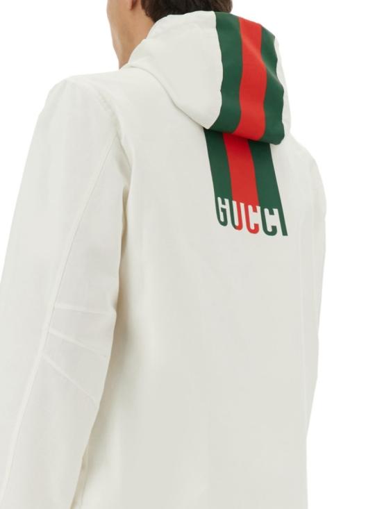  구찌 립스톱 코튼 윈드브레이커 804962 ZAIAK9174 White - GUCCI