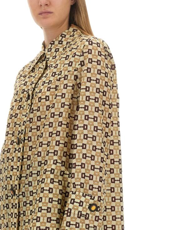  구찌 홀스빗 프린트 나일론 코트 752387 ZANVO9198 Brown - GUCCI