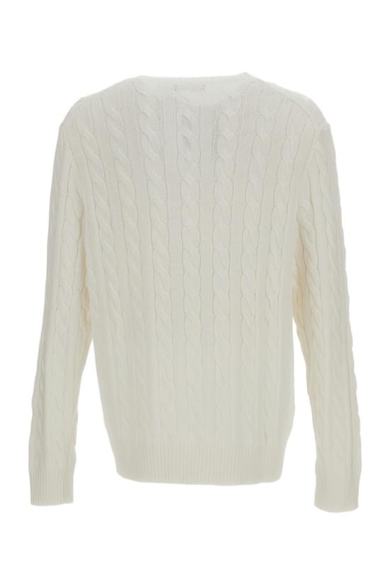  폴로 랄프로렌 로고 자수 케이블 니트 스웨터 710775885033WHITE White - POLO RALPH LAUREN