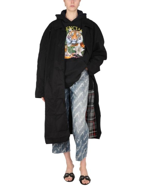 발렌시아가 트렌치 코트 698285 TKP060100 Black - BALENCIAGA