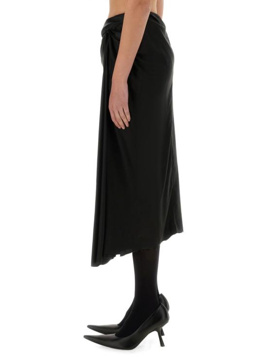  발렌시아가 드레이프 스커트 831248 TSO911000 Black - BALENCIAGA
