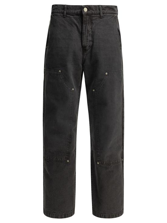 26SS 엠에프펜 데님 팬츠 M126 063DOUBLE KNEE JEANSWASHED GREY CANVAS Black