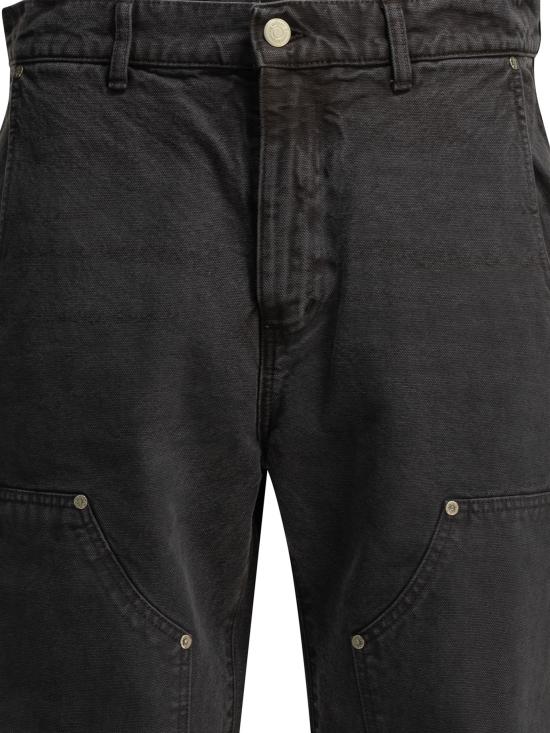 26SS 엠에프펜 데님 팬츠 M126 063DOUBLE KNEE JEANSWASHED GREY CANVAS Black - MFPEN