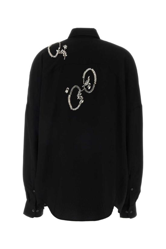 26SS 드리스 반 노튼 반팔 티셔츠 2610107593078 900 Black - DRIES VAN NOTEN