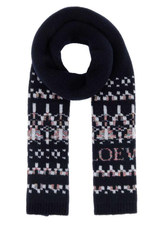 26SS 로에베 머플러/스카프 FSA8SS1K10 NAVYMULTICOLOR Printed