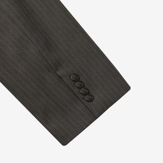  ART COMMUNITY 수트 자켓 아트 커뮤니티 핀스트라이프 일본산 울 블레이저 그레이 - OTHER BRANDS