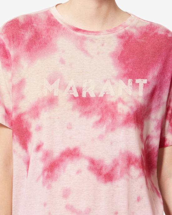  이자벨마랑 반팔 티셔츠 이자벨 마랑 제웰 티셔츠 핑크 - ISABEL MARANT