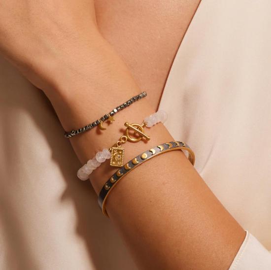  Satya Jewelry 팔찌 사티아 주얼리 영적 진화 달의 위상 커프  (골드) - OTHER BRANDS