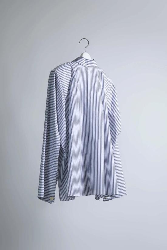  Yohei Ohno 자켓 오노 요헤이 어깨 드레이프 셔츠 (파란색) - OTHER BRANDS