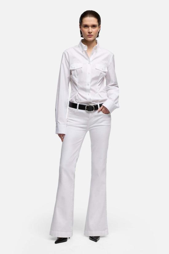  세븐포올맨카인드 데님 팬츠 7 For All Mankind Tailorless Dojo Jeans White - 7 FOR ALL MANKIND