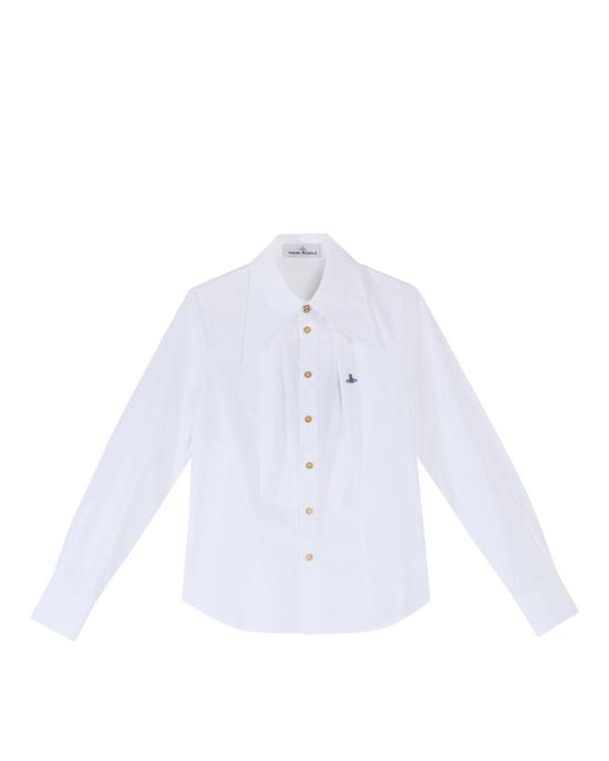 26SS 비비안웨스트우드 ORB 로고 코튼 셔츠 비비안웨스트우드 15010060 w009q A401 white BIANCO