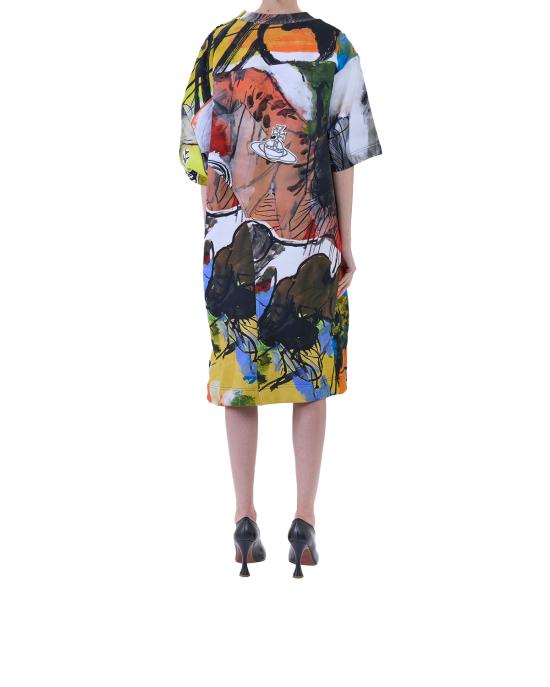 26SS 비비안웨스트우드 미디 원피스 1I01001B J00AQ O301 wonderland MULTICOLOR - VIVIENNE WESTWOOD