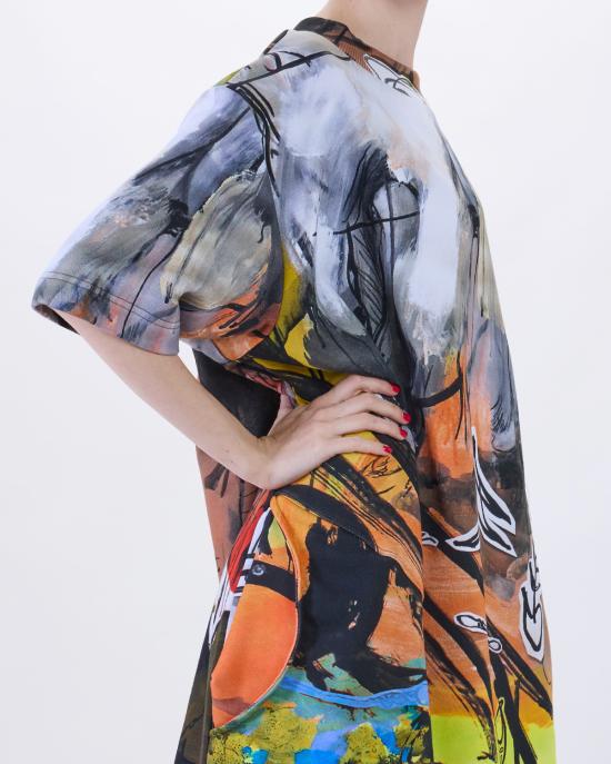 26SS 비비안웨스트우드 미디 원피스 1I01001B J00AQ O301 wonderland MULTICOLOR - VIVIENNE WESTWOOD
