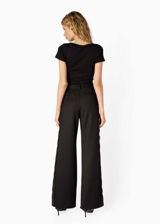  카미 뉴욕 반팔 티셔츠 Cami Nyc Sana 골지 니트 티셔츠 블랙 - CAMI NYC