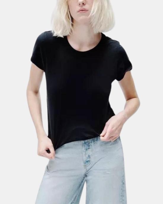  랙앤본 반팔 티셔츠 Rag & Bone The Slub Tee 블랙 - RAG & BONE