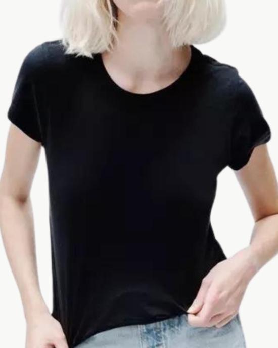  랙앤본 반팔 티셔츠 Rag & Bone The Slub Tee 블랙 - RAG & BONE