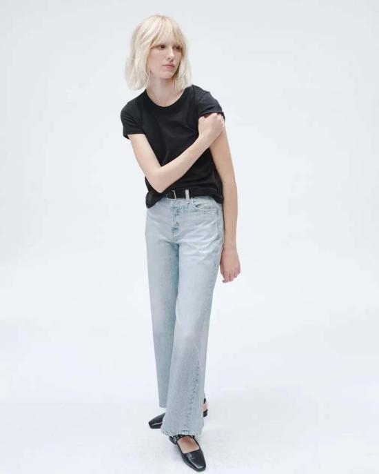  랙앤본 반팔 티셔츠 Rag & Bone The Slub Tee 블랙 - RAG & BONE