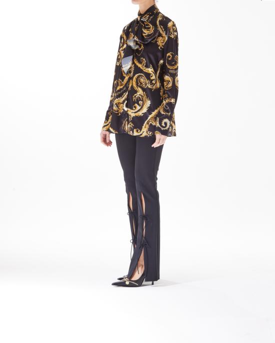  베르사체 보우 타이 바로코 실크 셔츠 77HAL200 NS520 G89 black gold - VERSACE