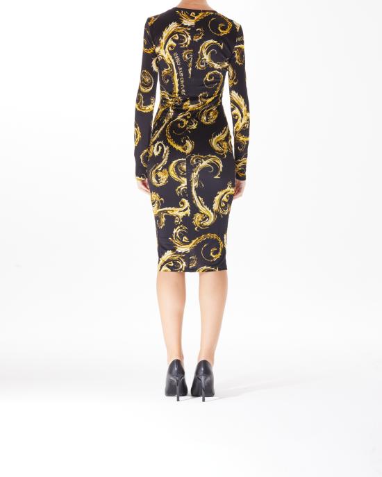  베르사체 미디 원피스 77HAO9B0 JS358 G89 NERO MULTI - VERSACE