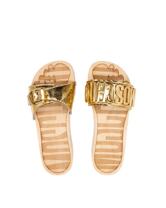 26SS 모스키노 뮬/슬리퍼 MA28314Z1O MC5 901 ORO - MOSCHINO