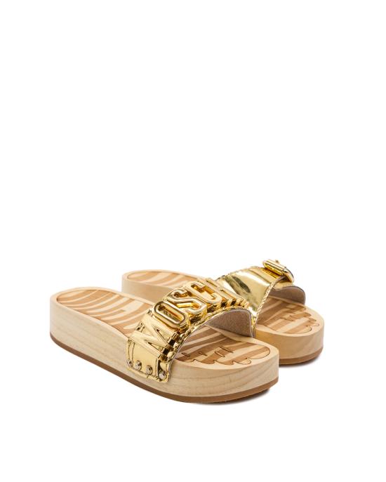 26SS 모스키노 뮬/슬리퍼 MA28314Z1O MC5 901 ORO - MOSCHINO