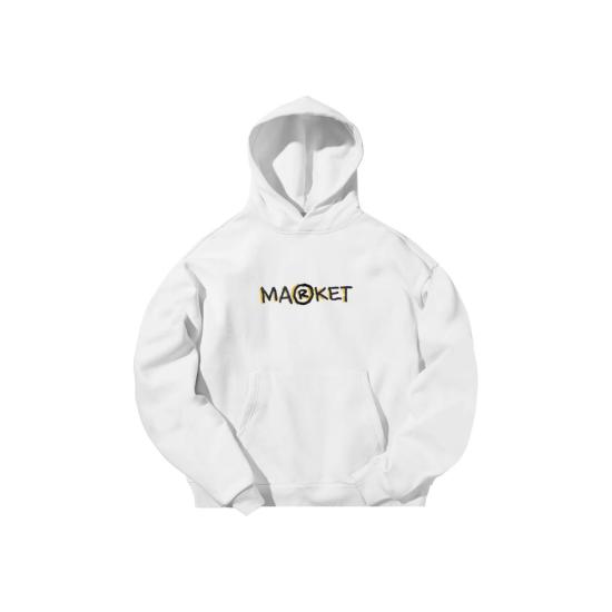  마켓 긴팔 티셔츠 스마일리 두들 후드티 - MARKET