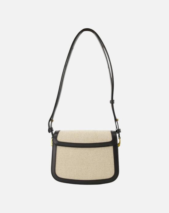 26SS 아미 스몰 하트 로고 글레이즈드 레더 파리 백 ULL717AW0002 1360 Blanc creme noir - AMI