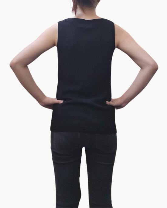  27 Miles 민소매 티셔츠 27마일 바이올렛 캐시미어 탱크탑 블랙 - OTHER BRANDS