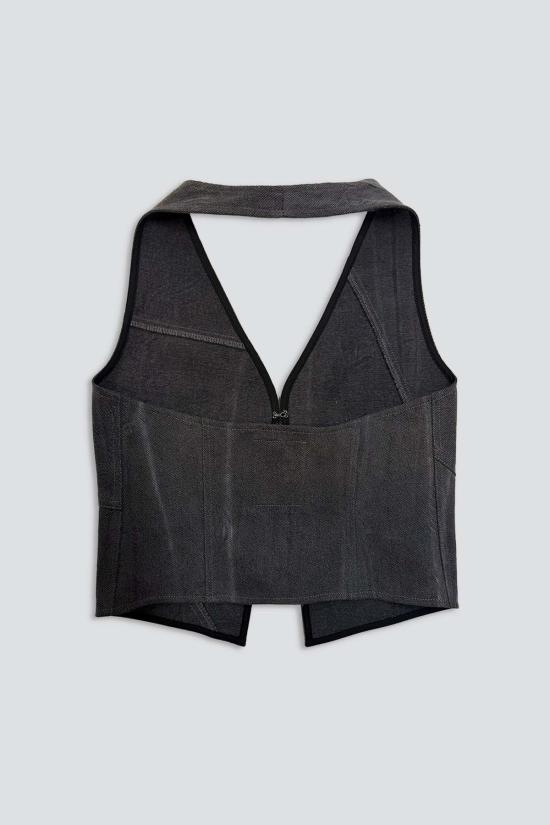  어셈블리 뉴욕 베스트 어셈블리 블랙 그레이 워싱 데님 벨티드 - ASSEMBLY NEW YORK