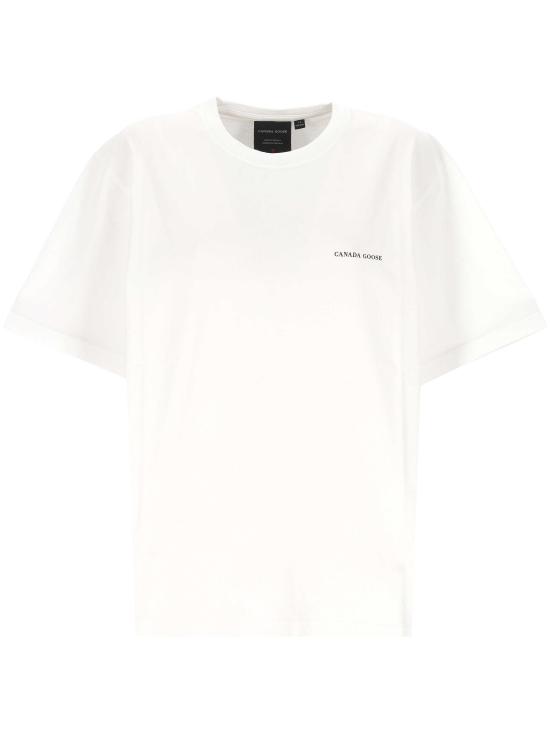 26SS 캐나다구스 반팔 티셔츠 1328M1 9227 Optic White Blanc Optique