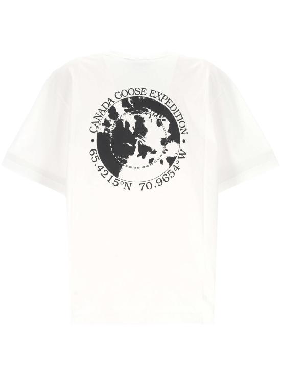 26SS 캐나다구스 반팔 티셔츠 1328M1 9227 Optic White Blanc Optique - CANADA GOOSE
