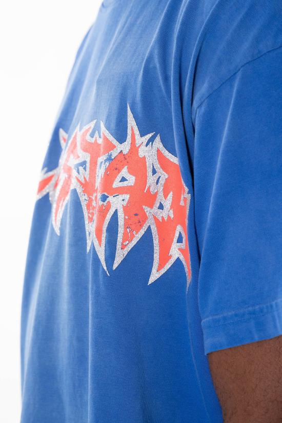 26SS 헬스타 반팔 티셔츠 HSSS26TE7 BLU Blue - HELLSTAR
