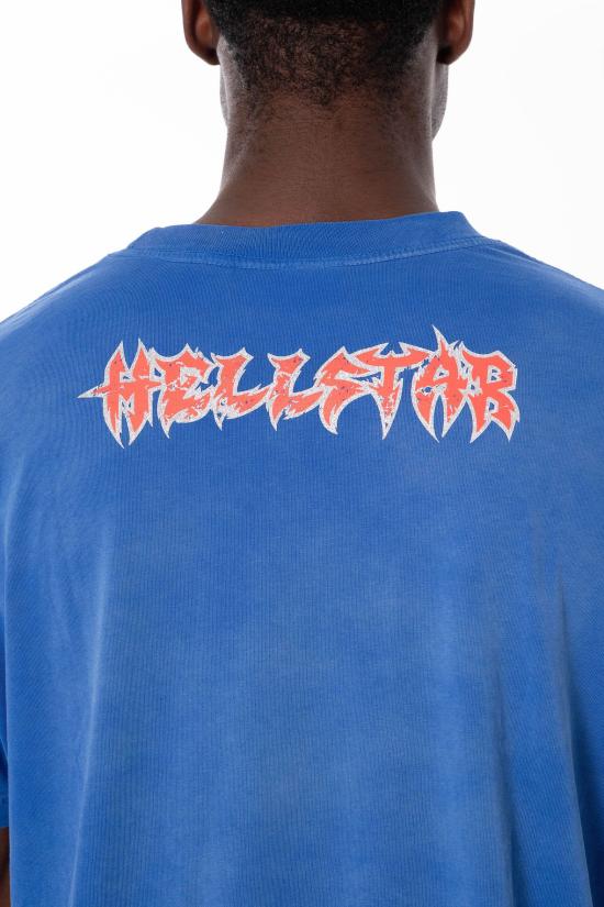 26SS 헬스타 반팔 티셔츠 HSSS26TE7 BLU Blue - HELLSTAR