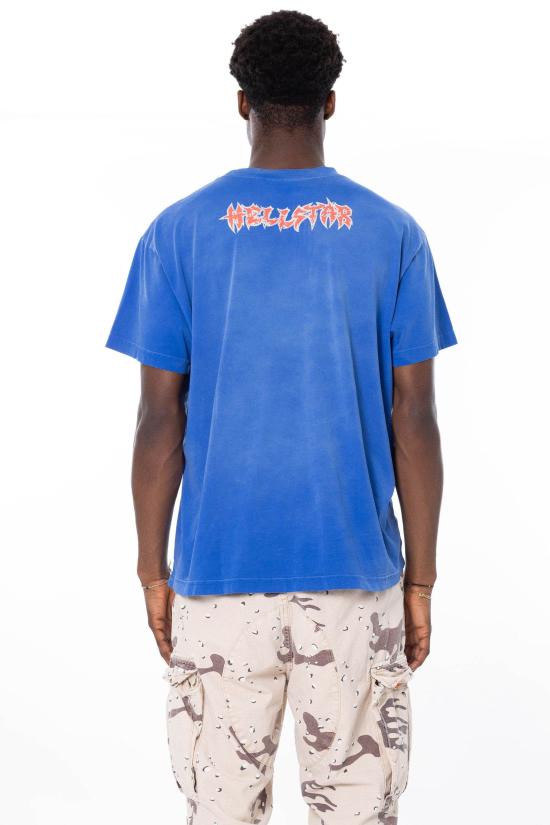 26SS 헬스타 반팔 티셔츠 HSSS26TE7 BLU Blue - HELLSTAR
