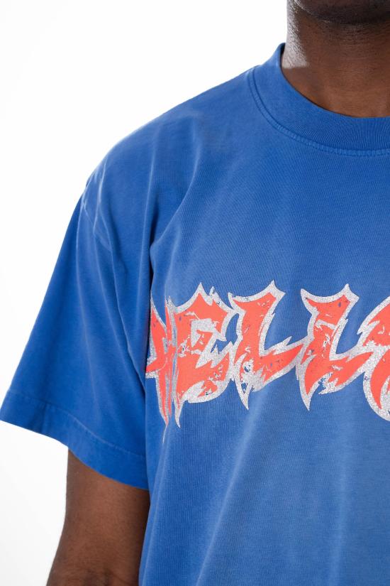 26SS 헬스타 반팔 티셔츠 HSSS26TE7 BLU Blue - HELLSTAR