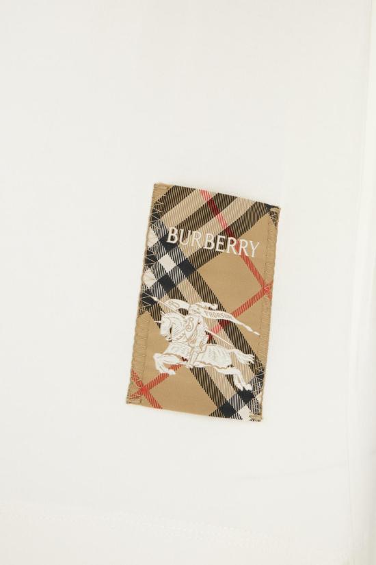 26SS 버버리 체크 라벨 티셔츠 8104886B7078 WHITE - BURBERRY