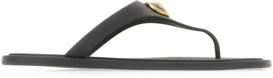 26SS 베르사체 알리아 러버 플랫 샌들 10162481A109831B00V BLACK