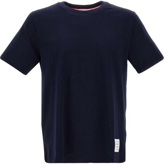 26FW 톰브라운 저지 릴렉스드 사이드 슬릿 티 MJS067A00042415 NAVY