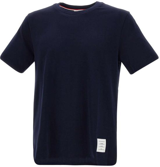 26FW 톰브라운 저지 릴렉스드 사이드 슬릿 티 MJS067A00042415 NAVY - THOM BROWNE