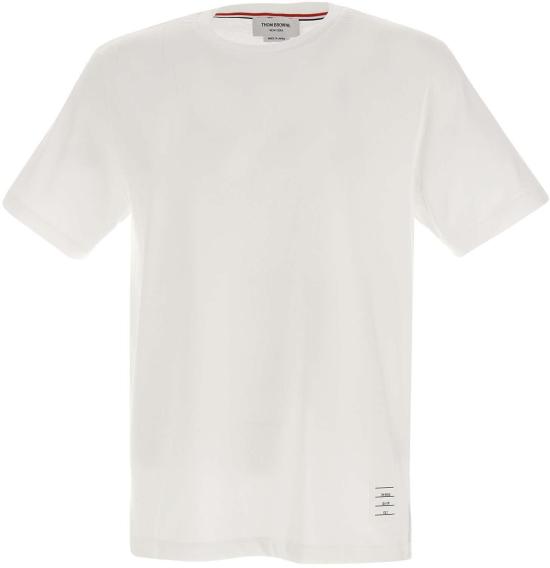 26FW 톰브라운 저지 릴렉스드 사이드 슬릿 티 MJS067A00042100 WHITE - THOM BROWNE