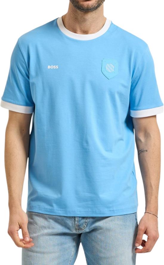26SS 보스 반팔 티셔츠 1000422 BLUE