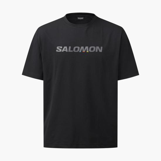 26SS 살로몬 아센티오 숏 슬리브 티셔츠 S262001HTS41 BLK DOM