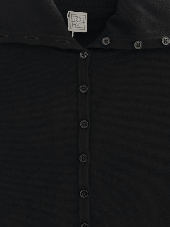 26SS 토템 후드 티셔츠 262WRT0797YA0243 001 BLACK - TOTEME