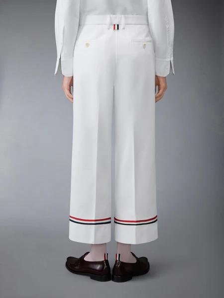 26SS 톰브라운 스트레이트 팬츠 FTC519UF0175 100 WHITE - THOM BROWNE