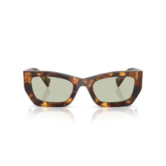 26SS 미우미우 선글라스 0Mu 09Ws 각진 호피무늬 아세테이트 - MIU MIU