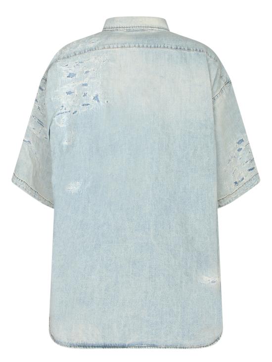 26SS 아크네 스튜디오 멘디드 데님 셔츠 BB0679 228 Blue - ACNE STUDIOS